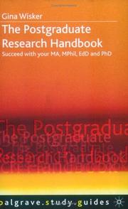 Cover of: The Postgraduate Research Handbook (Palgrave Study Guides) by Gina Wisker