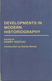 Front cover of Developments in Modern Historiography by Henry Kozicki