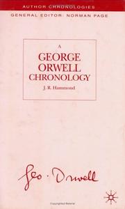 Cover of: A George Orwell chronology
