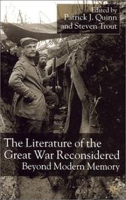 Cover of: The Literature of the Great War Reconsidered: Beyond Modern Memory