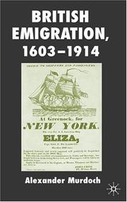 Cover of: British emigration, 1603-1914