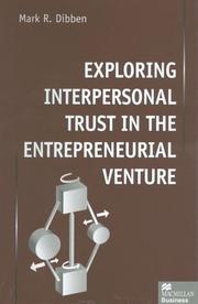 Cover of: Exploring Interpersonal Trust in the Entrepreneurial Venture