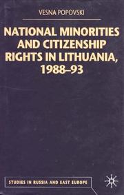 Cover of: National Minorities and Citizenship Rights in Lithuania, 1988-93 (Studies in Russia and East Europe)