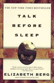 Cover of: Talk Before Sleep by Elizabeth Berg