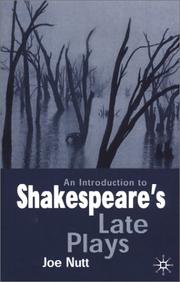 Cover of: An introduction to Shakespeare's late plays
