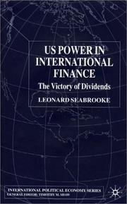 Cover of: US Power in International Finance : The Victory of Dividends (International Political Economy Series)