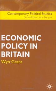 Cover of: Economic Policy in Britain