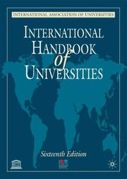 Cover of: International Handbook of Universities, 16th edition (International Handbook of Universities)