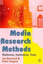 Cover of: Media research methods by Ina Bertrand