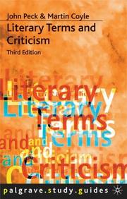 Cover of: Literary Terms and Criticism (Palgrave Study Guides) by John Peck, Martin Coyle
