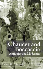 Cover of: Chaucer and Boccaccio by Edwards, Robert