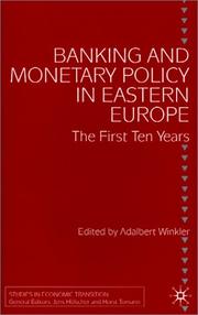 Banking and Monetary Policy in Eastern Europe by Adalbert Winkler