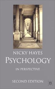 Cover of: Psychology in perspective by Nicky Hayes