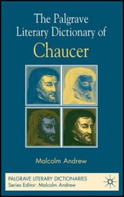 Cover of: The Palgrave literary dictionary of Chaucer