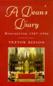 Cover of: Dean's Diary, A by Trevor Beeson