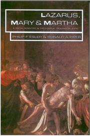 Cover of: Lazarus, Mary and Martha by Philip Esler         
