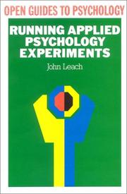 Cover of: Running applied psychology experiments