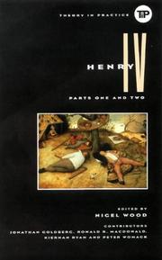 Cover of: Henry IV, parts one and two