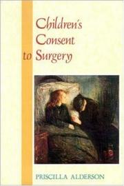 Cover of: Children's consent to surgery