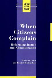 Cover of: When citizens complain by Lewis, Norman