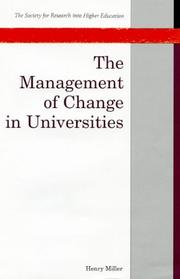 Cover of: MANAGMT CHANGE IN UNIVERSITIES CL