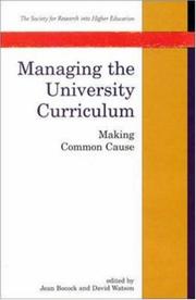 Managing the University Curriculum by Jean Bocock