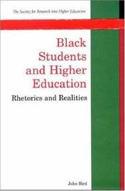 Cover of: Black Students and Higher Education: Rhetorics and Realities (Society for Research into Higher Education)