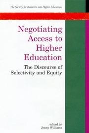 Cover of: Negotiating Access to Higher Education | Jenny Williams
