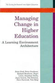 Cover of: MANAG CHANGE IN HIGH EDUC