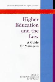 Cover of: Higher Education and the Law: A Guide for Managers (Society for Research into Higher Education)