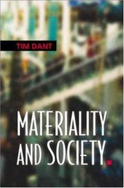 Cover of: Materiality and Society