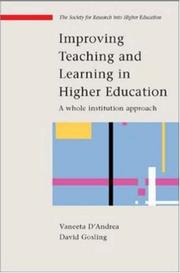 Cover of: Improving Teaching and Learning in Higher Education (Society for Research into Higher Education)