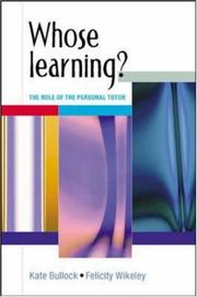 Cover of: Whose Learning?