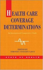 Cover of: Health Care Coverage Determinations (State of Health)