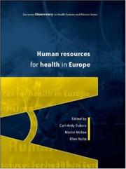 Cover of: Human Resources for Health in Europe (European Observatory on Health Systems and Policies)