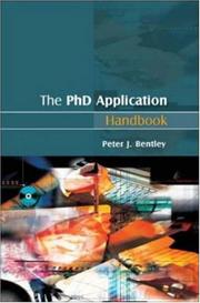 Cover of: The PhD Application Handbook | Peter J Bentley