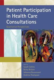 Cover of: Patient Participation in Health Care Consultations