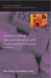 Cover of: Deconstructing Special Education and Constructing Inclusion (Inclusive Education)