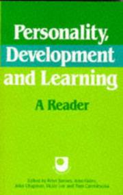 Cover of: Personality, Development, and Learning by Peter Barnes