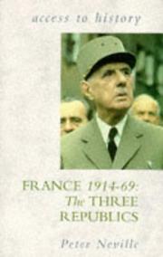 Cover of: France 1914-69 (Access to History)