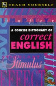 Cover of: Concise Dictionary of Correct English (Teach Yourself: Concise Dictionaries)