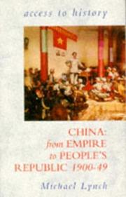 Cover of: China by Michael Lynch