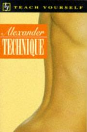 Cover of: Alexander Technique