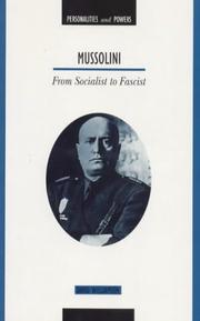Cover of: Mussolini (Personalities & Powers S.)