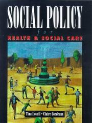 Cover of: Social Policy for Health and Social Care