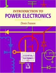Cover of: Introduction to power electronics by Denis Fewson