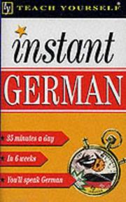 Cover of: Instant German (Teach Yourself: Instant)