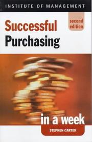 Cover of: Successful Purchasing in a Week (Successful Business in a Week)