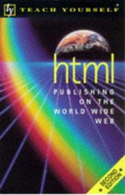 Cover of: HTML Publishing on the World Wide Web by Mac Bride