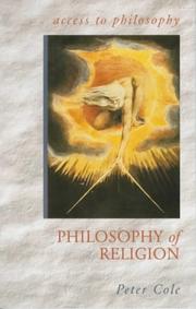 Cover of: The Philosophy of Religion (Access to Philosophy) by Peter Cole